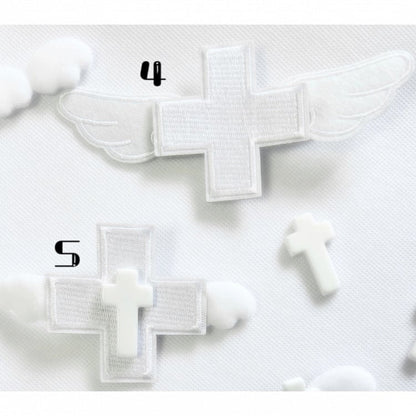 White Yami Wing Kawaii Hairclip and Cross