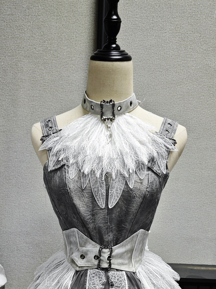 / ジャボ フェザータイ ブラック ホワイト