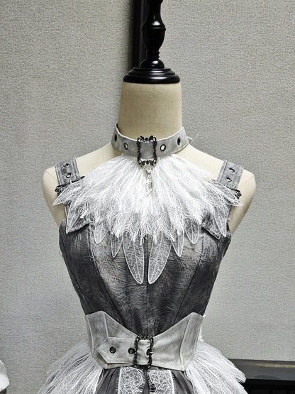 / ジャボ フェザータイ ブラック ホワイト