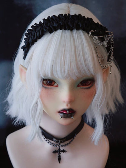 KC And Ruffle Black Trim With Pin Bat Cross