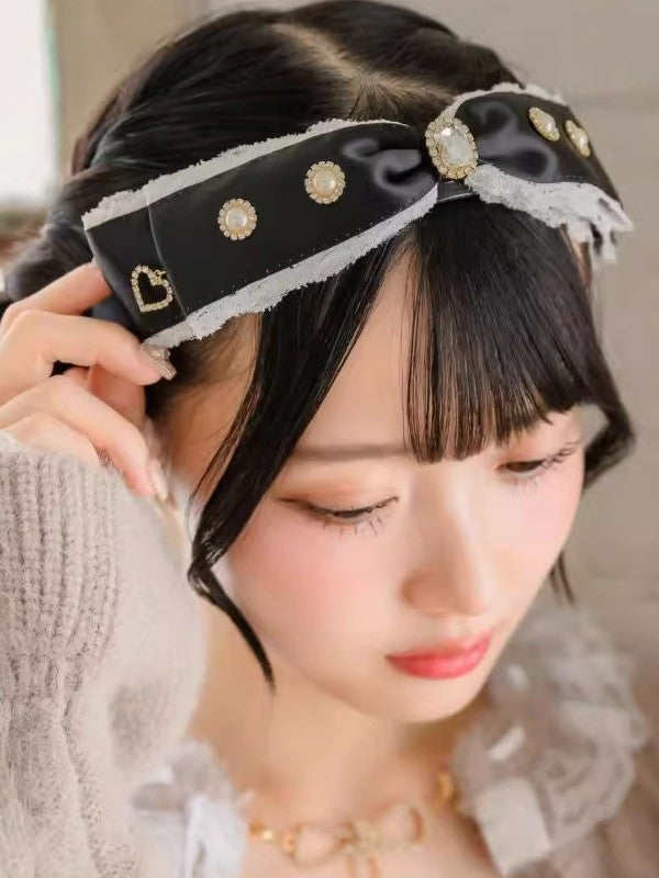 Options Rhinestone Lace Kei KC 4 Color Jirai Bowknot