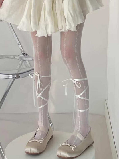 Style Pantyhose Lolita Cross-Tie Colors: (2 Black