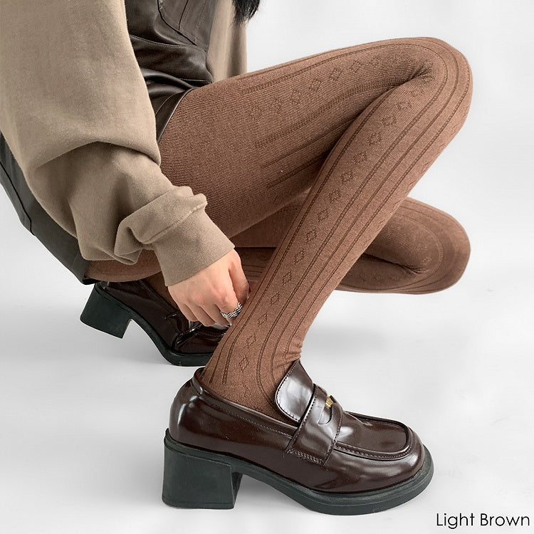 Patterns Tights 7 Diamond Striped Colors Vertical Maillard