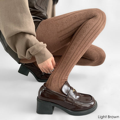 Patterns Tights 7 Diamond Striped Colors Vertical Maillard