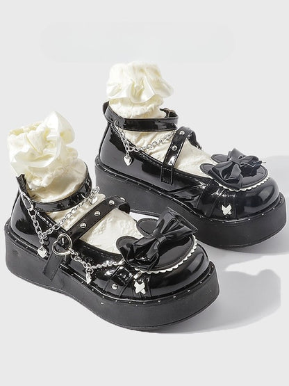 Strap Black Studded Janes Mary Platform Buckle - Lolita Decor