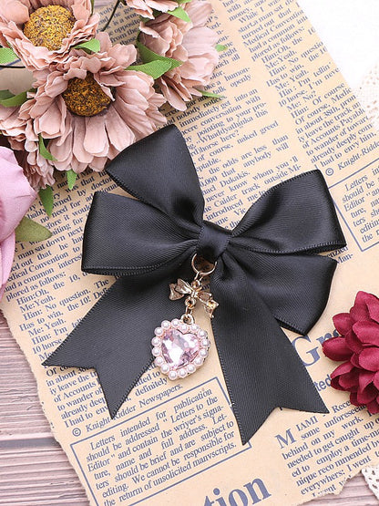 Kei 5 Large Charm Hairclip Bowknot Options Heart Jirai Color