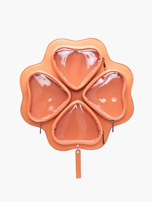 In Ita 2-way Charming Clover Style Backpack Kawaii Orange