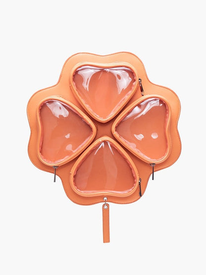 In Ita 2-way Charming Clover Style Backpack Kawaii Orange