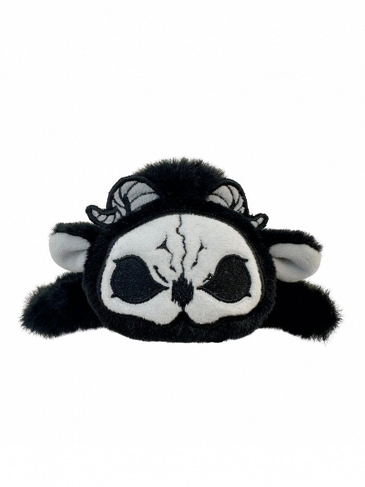 White Gothic Grim and Reaper Plush Hairclip Black