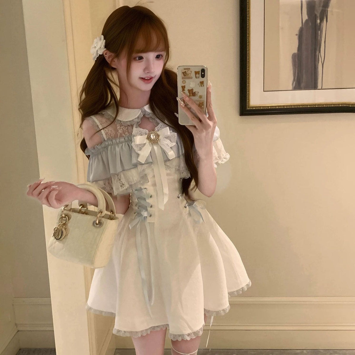 Miziya French Sweet Off-Shoulder Dress - Nana Style