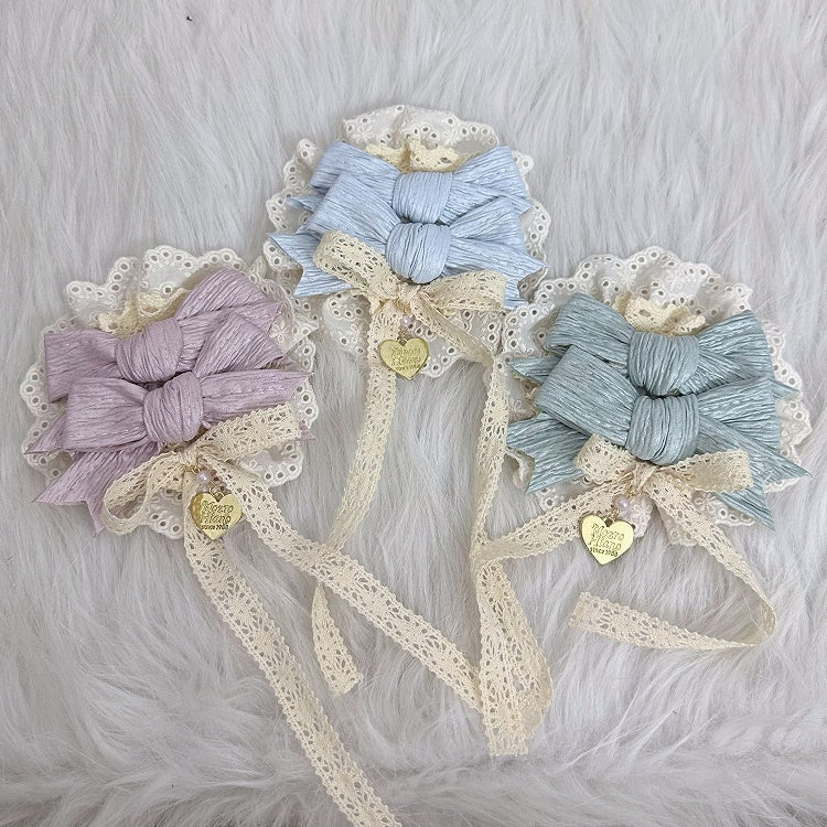 Sweet Color Options Bowknot 3 Hairclip/Brooch Lolita Lace