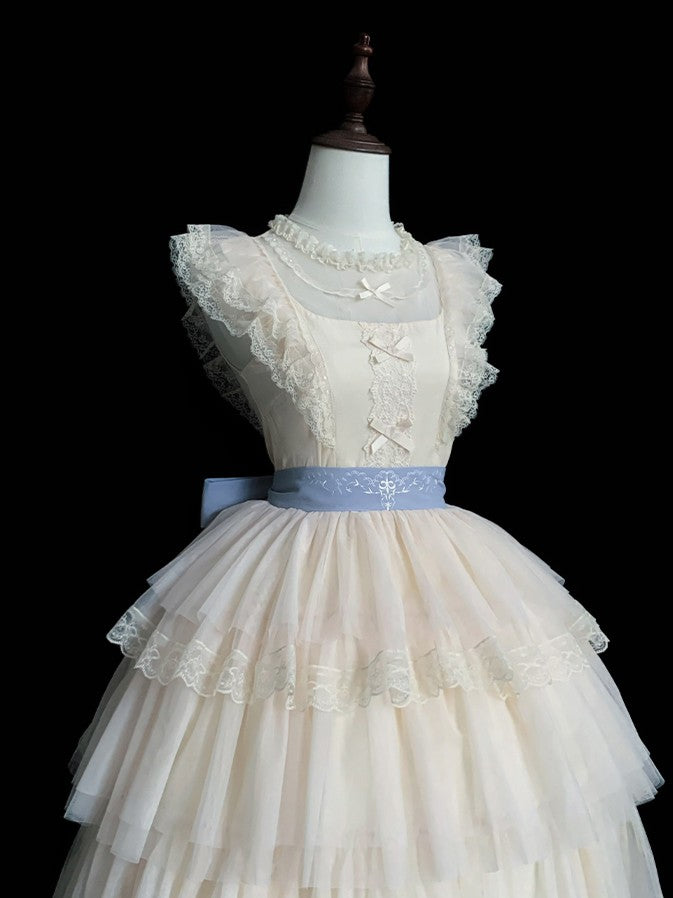 Pink Embroidery Lolita Waist Belt - With PUJI