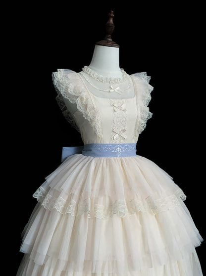 Pink Embroidery Lolita Waist Belt - With PUJI