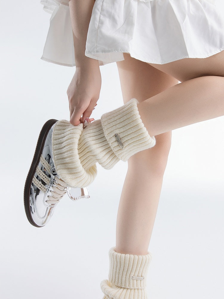 Retro Color 6 Colors Solid Leg Warmers Knitted