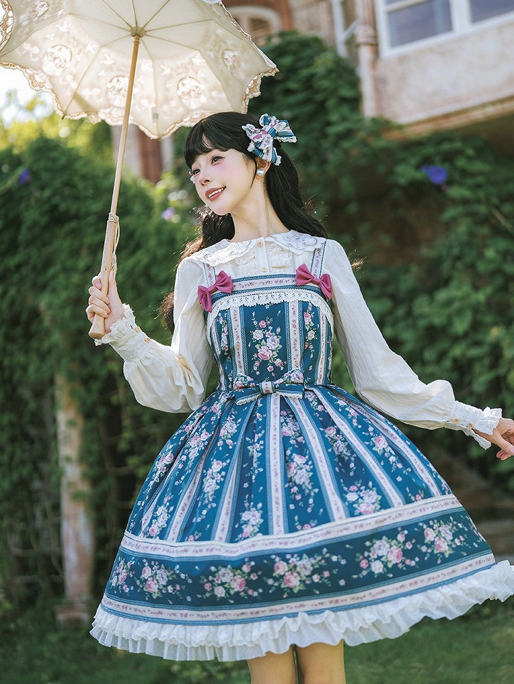 Beige Embroidered Collar Refined Lolita Blouse - Miss Cube Dressworks