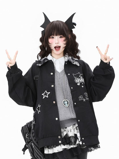 Snap Bittersweet Jacket Placket Black with