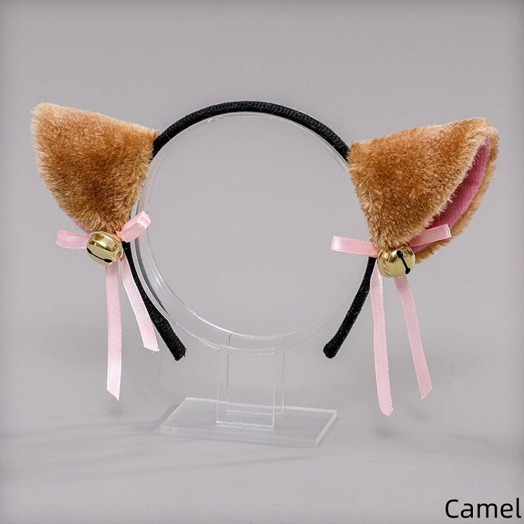 KC 7 Plush and Decorated Kitty Ear Bell Lolita Cute Colors Bow