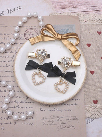 Rhinestone Hairclip Kei Options Jirai Heart 8 Color