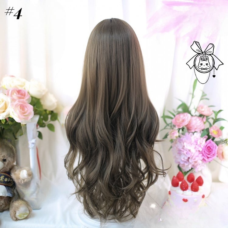 Under Bust Length Synthetic Wig with Bangs
