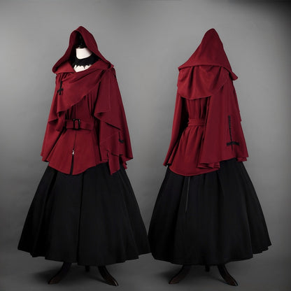 Red Gothic Nun Lolita Shawl