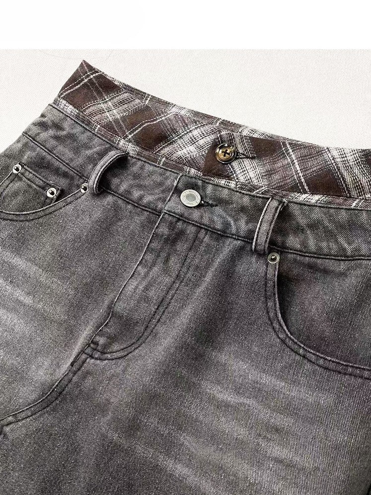 Glamorous Trim Pattern Gary Plaid Bittersweet Distress