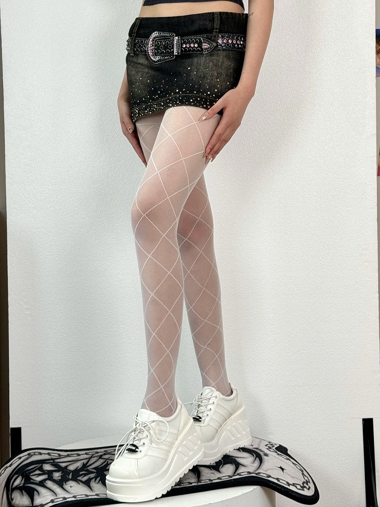 Diamond TIghts Black/White Pattern