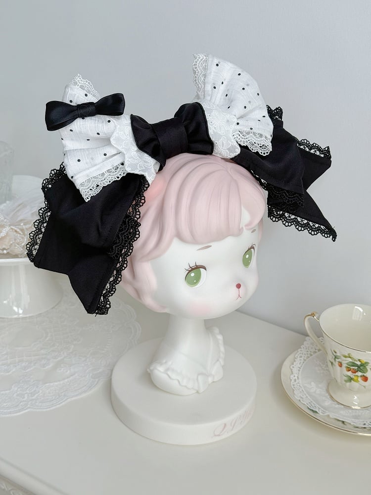 White KC Bowknot Black and