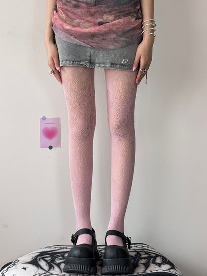 Y2K Options Tights Design Color Butterfly 7 Hollow-out