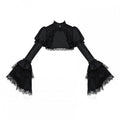 Bolero Lolita Neck Bell Sleeves Ruffled Black Gothic