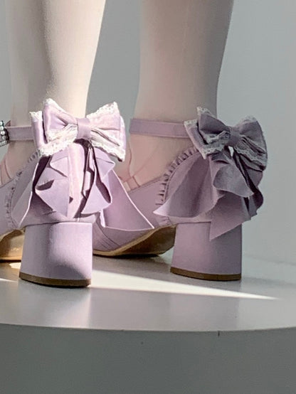 Shoe Clips Options Trimmed Lace Bowknot 4 Color