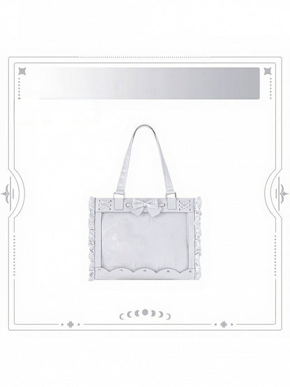 BJD Doll Bag with Bow and Lace-Up Details - Salt Tea