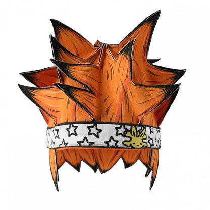 オレンジ/黄色の漫画風ショートヘアハット