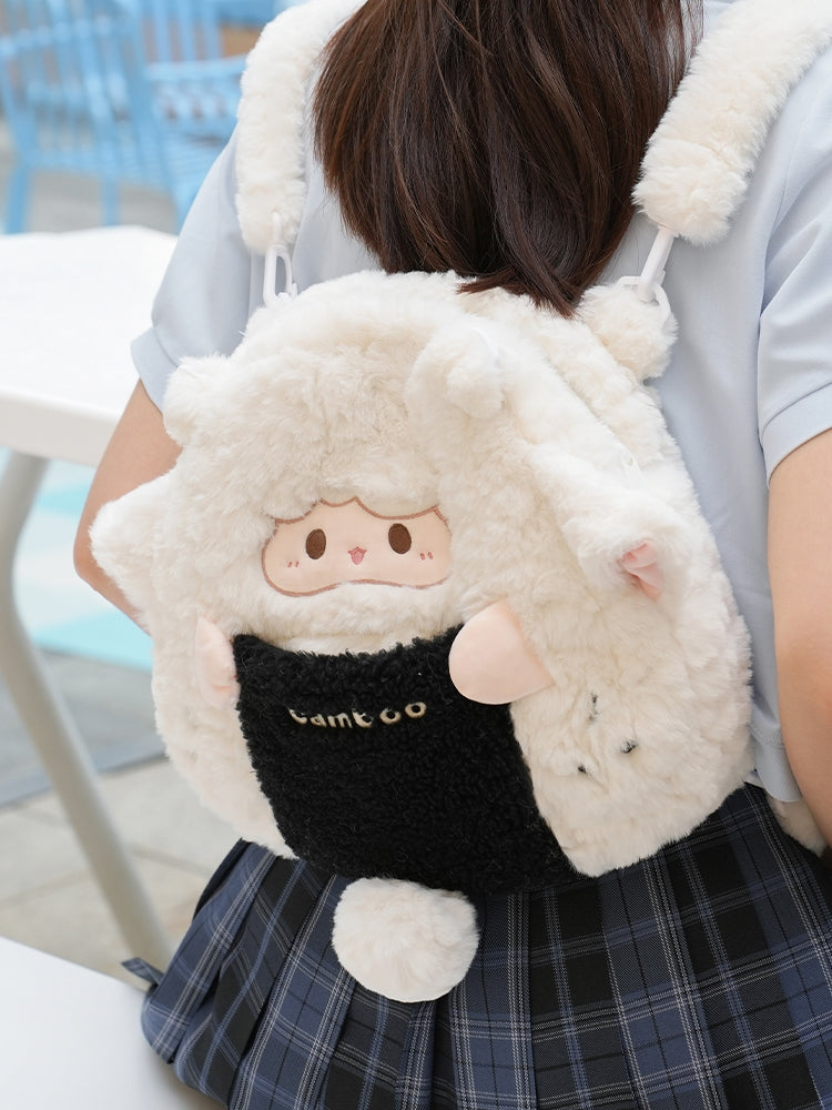 Backpack Lamb Cute White Plush