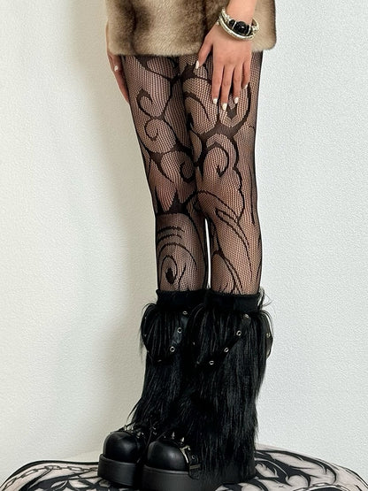 Y2K Punk Black Tights