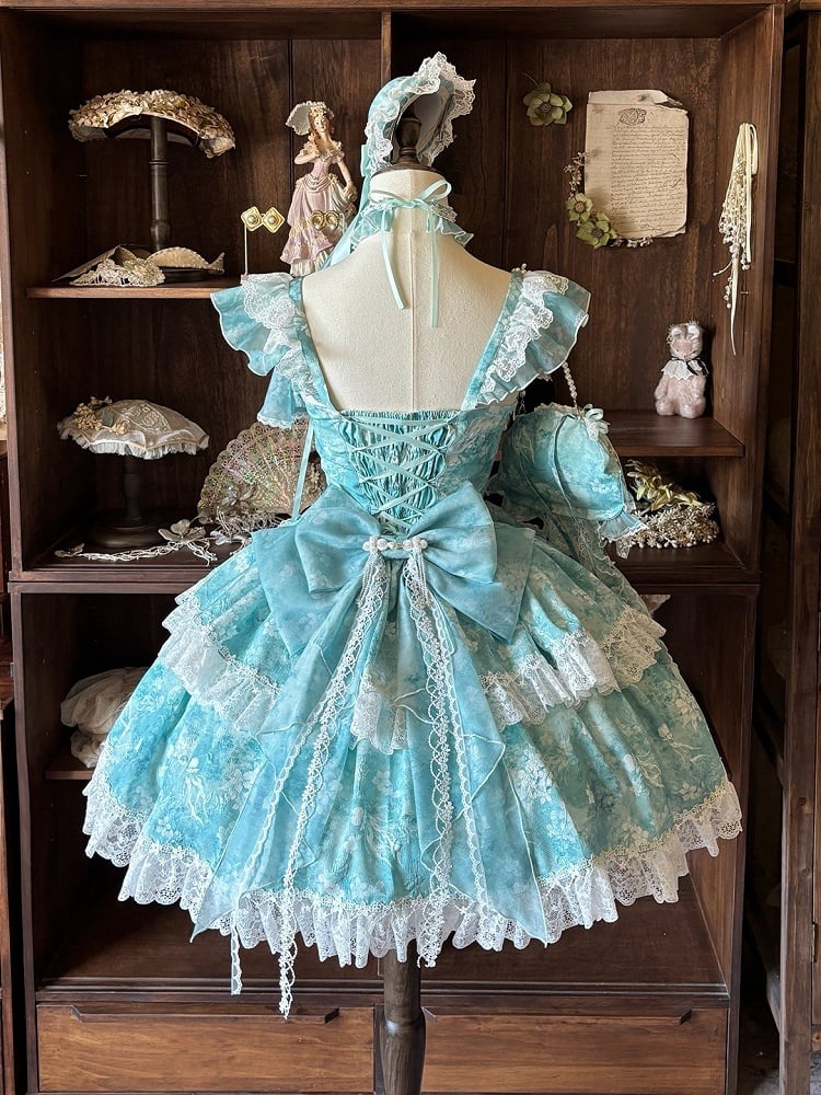 Bow / Green Train Lolita Big Pink
