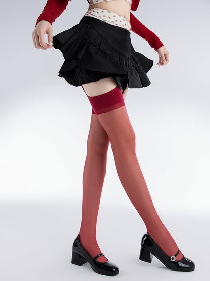 Suspender Knee Stockings Over 4 Colors