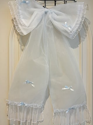 Blue Lolita Tulle Big Train Bow