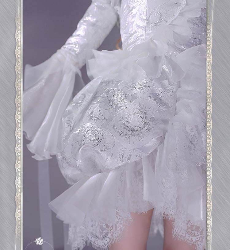 Rozen Maiden Kirakishou Weißes Kleid Lolita-Stil Cosplay Kostüm