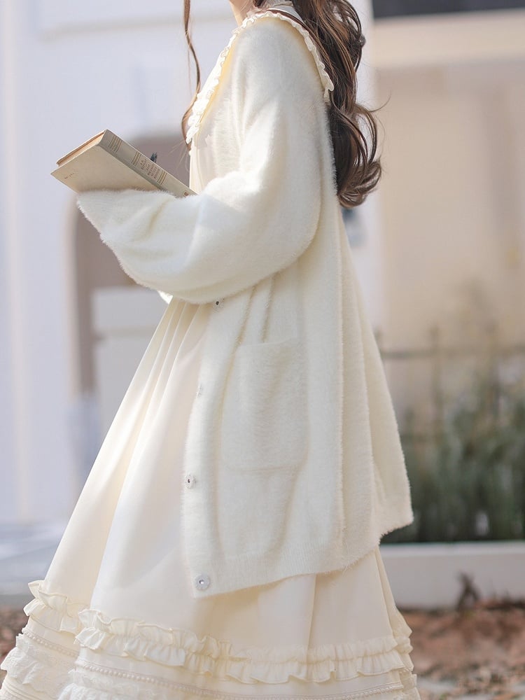 Cardigan vorne Apricot Knopfleiste