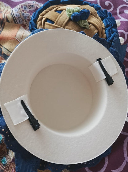 With Cake-Shaped Blueberry Blue Hat Dark Mini Beige Clips