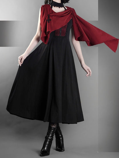 Red Gothic Nun Lolita Shawl