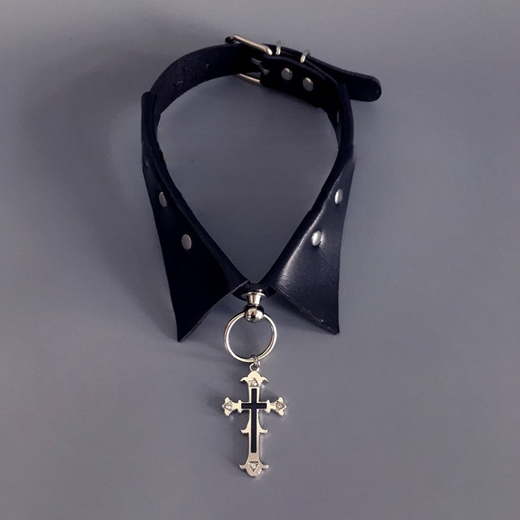 with Pendant Colors Cross PU 5 Choker