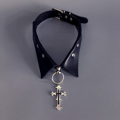 with Pendant Colors Cross PU 5 Choker