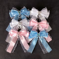 3 Hairclip Colors Bow Lace Heart Rhinestone