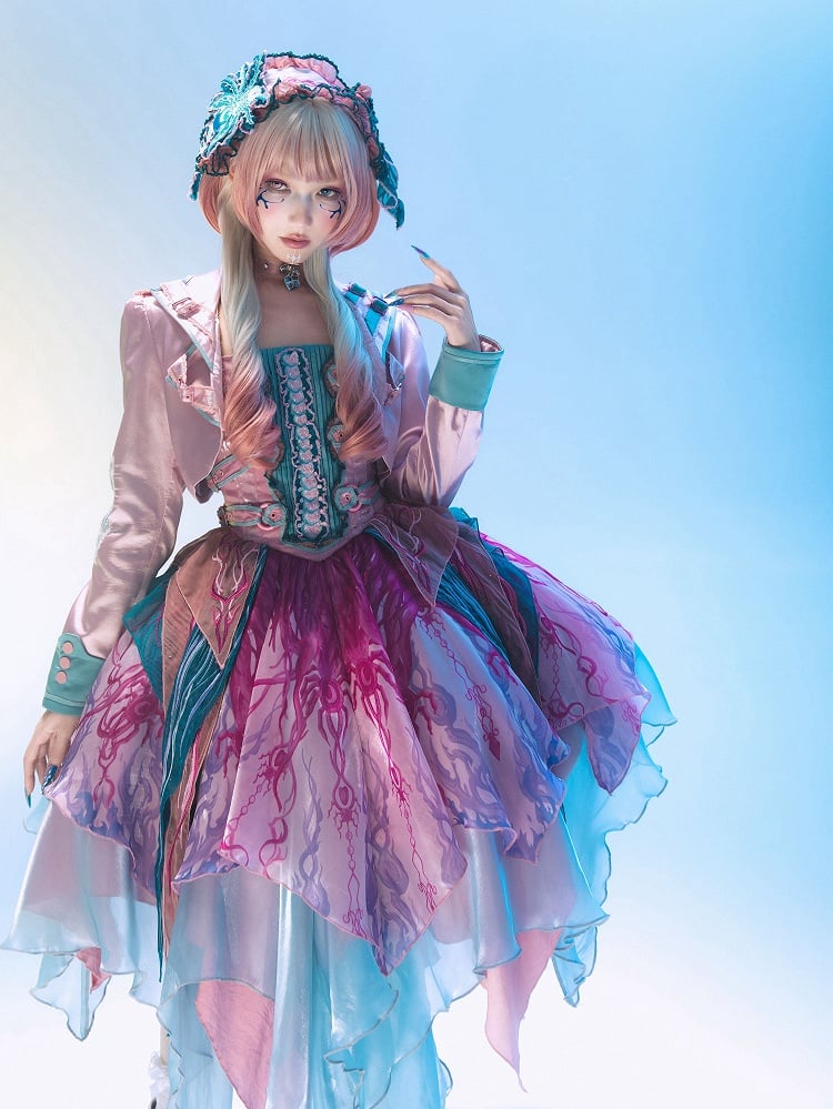 Pink Spider / Patch Embroidery Hairband Red