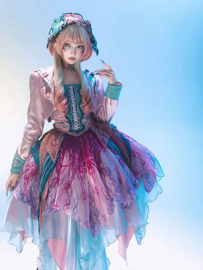 Pink Spider / Patch Embroidery Hairband Red