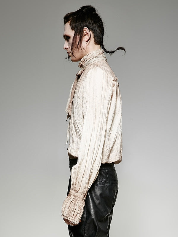 Tie White Shirt Steampunk Men's