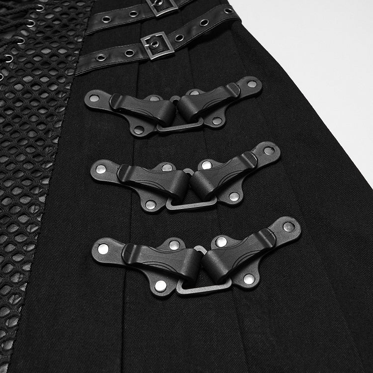 Heavy-duty Black Men's Punk Skirt - Punk Rave