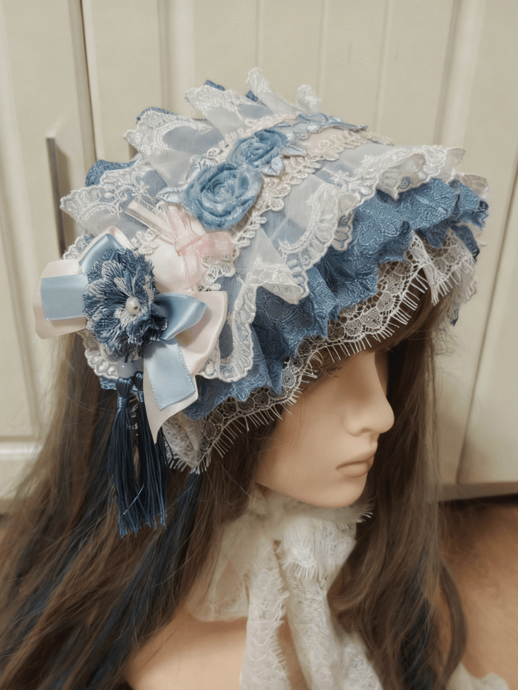 Lace 2 Color Hairband Tassel With Floral Lolita Bowknot Options