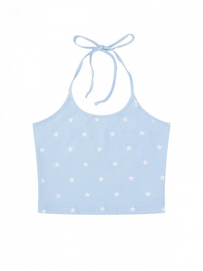 Pink / Blue / Green Star Print Camisole Top - Languid Park